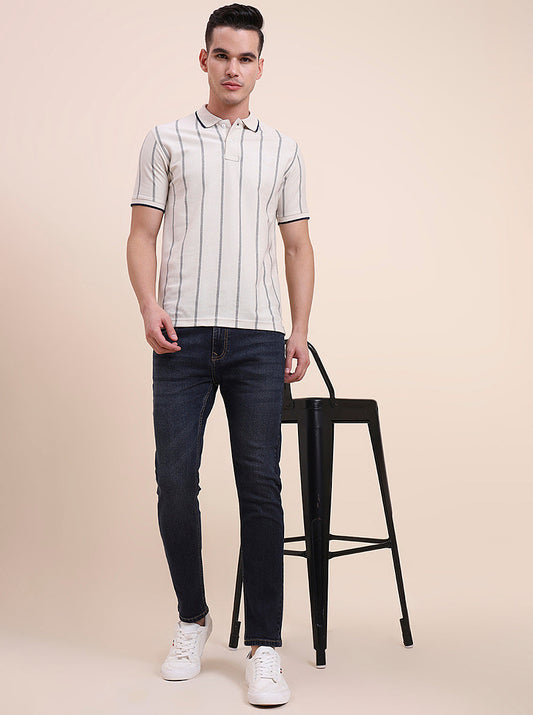 Dark Indigo Blue Washed Urban Fit Jeans | Greenfibre