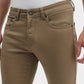 Sage Khaki Solid Narrow Fit Jeans | Greenfibre