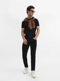 Jet Black Solid Narrow Fit Jeans | Greenfibre