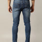 Mid Blue Washed Rider Fit Jeans | JadeBlue