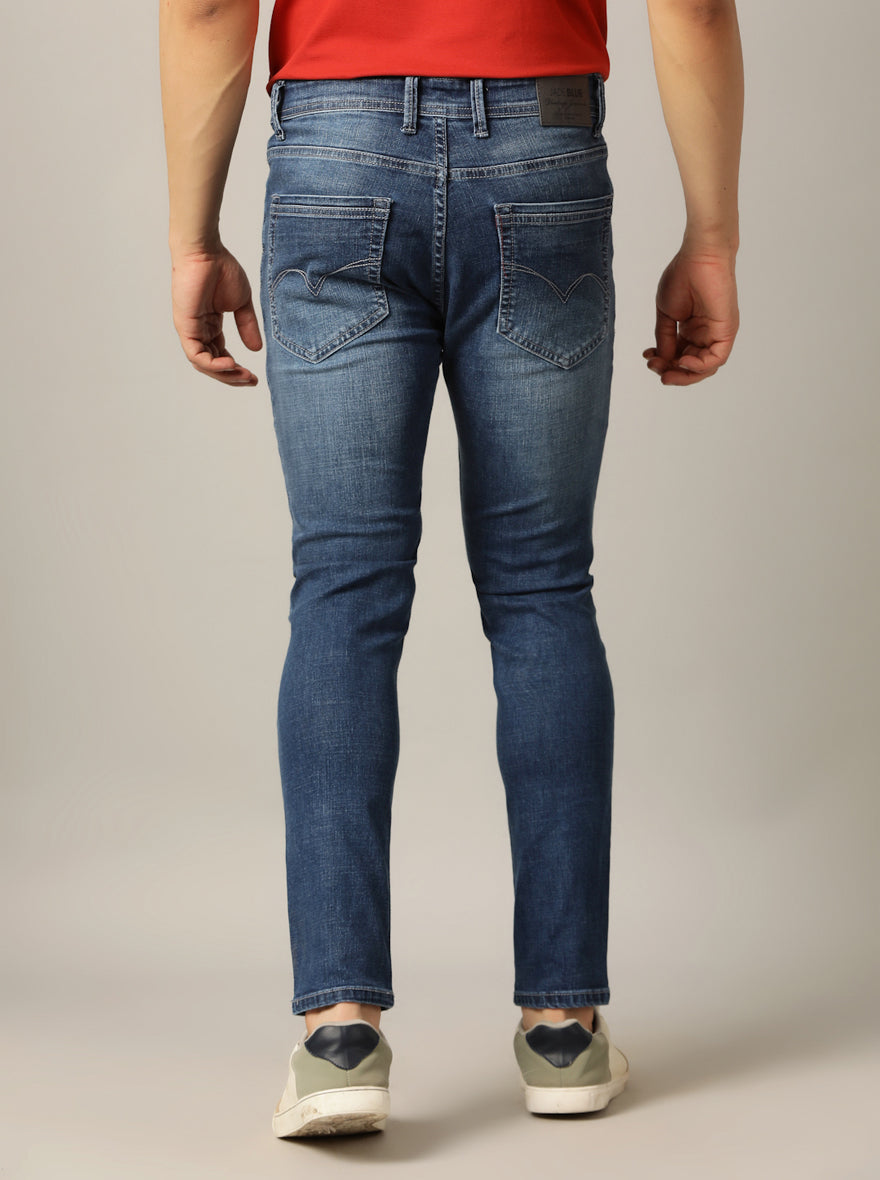 Urban Blue Washed Rider Fit Jeans | JadeBlue