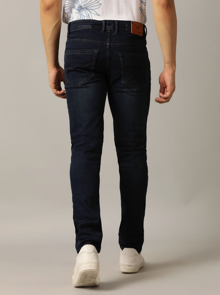 Midnight Blue Washed Rider Fit Jeans | JadeBlue
