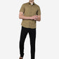 Light Olive Solid Slim Fit Casual Shirt | Greenfibre