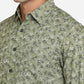 Branch Olive Printed Slim Fit Semi Casual Shirt | Greenfibre