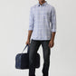 Light Blue Checked Slim Fit Casual Shirt | Greenfibre