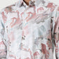 Dusky Pink Printed Slim Fit Casual Shirt | Greenfibre