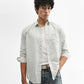 Green Printed Smart Fit Semi Casual Shirt | Greenfibre