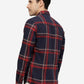 Red & Blue Checked Slim Fit Casual Shirt | Greenfibre