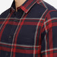 Red & Blue Checked Slim Fit Casual Shirt | Greenfibre