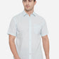 Sky Blue Printed Smart Fit Casual Shirt | Greenfibre