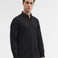 Black Solid Slim Fit Casual Shirt | Greenfibre