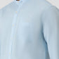 Sky Blue Solid Slim Fit Casual Shirt | Greenfibre