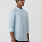 Sky Blue Solid Slim Fit Casual Shirt | Greenfibre