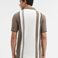 Mouse & White Striped Slim Fit Polo T-Shirt | Greenfibre