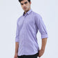 Purple Printed Smart Fit Semi Casual Shirt | Greenfibre