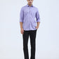 Purple Printed Smart Fit Semi Casual Shirt | Greenfibre