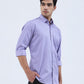 Purple Printed Smart Fit Semi Casual Shirt | Greenfibre
