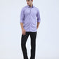 Purple Printed Smart Fit Semi Casual Shirt | Greenfibre