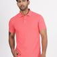 Pink Solid Slim Fit Polo T-Shirt | Greenfibre