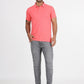Pink Solid Slim Fit Polo T-Shirt | Greenfibre