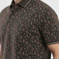 Khaki Printed Slim Fit Polo T-Shirt | Greenfibre