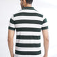 Green Striped Slim Fit Polo T-Shirt | Greenfibre