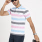 Multicolor Striped Slim Fit Polo T-Shirt | Greenfibre