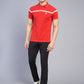 Red Striped Slim Fit Polo T-Shirt | Greenfibre