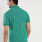 Green Striped Slim Fit Polo T-Shirt | Greenfibre