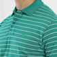 Green Striped Slim Fit Polo T-Shirt | Greenfibre