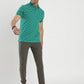 Green Striped Slim Fit Polo T-Shirt | Greenfibre