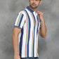 Multicolor Striped Slim Fit Polo T-Shirt | GreenFibre