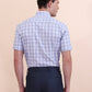Blue & White Checked Regular Fit Formal Shirt | Greenfibre