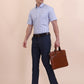 Blue & White Checked Regular Fit Formal Shirt | Greenfibre