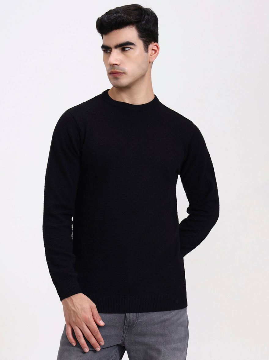 Black Solid Tailored Fit T-Shirt | Greenfibre