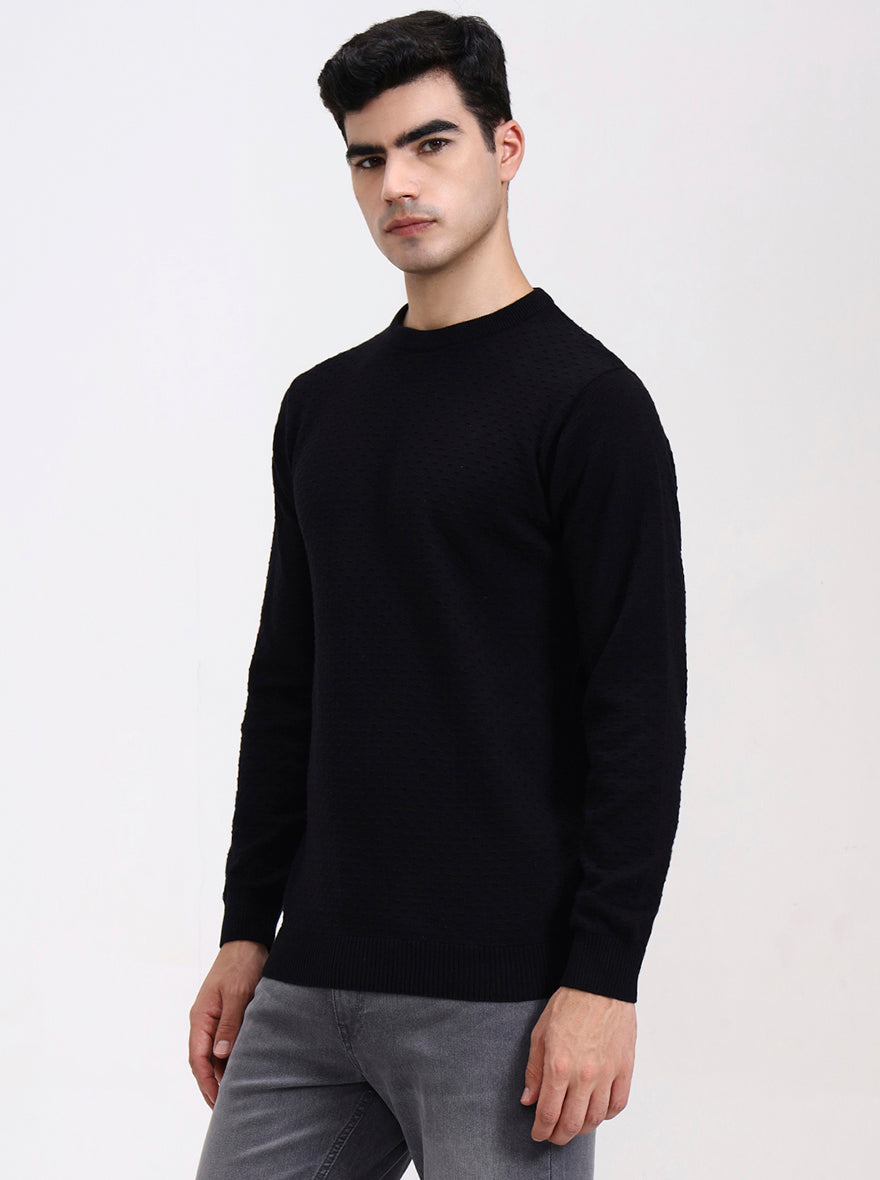 Black Solid Tailored Fit T-Shirt | Greenfibre