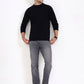Black Solid Tailored Fit T-Shirt | Greenfibre