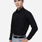 Black Solid Slim Fit Formal Shirt | Greenfibre