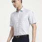 Grey Checked Regular Fit Formal Shirt | Greenfibre