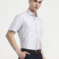 Grey Checked Regular Fit Formal Shirt | Greenfibre