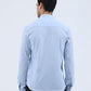 Sky Blue Solid Slim Fit Casual Shirt | Greenfibre