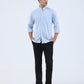 Sky Blue Solid Slim Fit Casual Shirt | Greenfibre