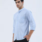 Sky Blue Solid Slim Fit Casual Shirt | Greenfibre