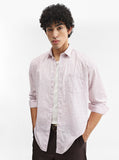 Pink Printed Smart Fit Semi Casual Shirt | Greenfibre