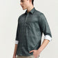 Green Printed Smart Fit Semi Casual Shirt | Greenfibre