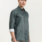 Green Printed Smart Fit Semi Casual Shirt | Greenfibre