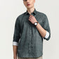 Green Printed Smart Fit Semi Casual Shirt | Greenfibre