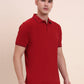 Red Solid Slim Fit Polo T-Shirt | Greenfibre