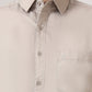 Stone Grey Solid Slim Fit Casual Shirt | Greenfibre