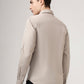 Stone Grey Solid Slim Fit Casual Shirt | Greenfibre